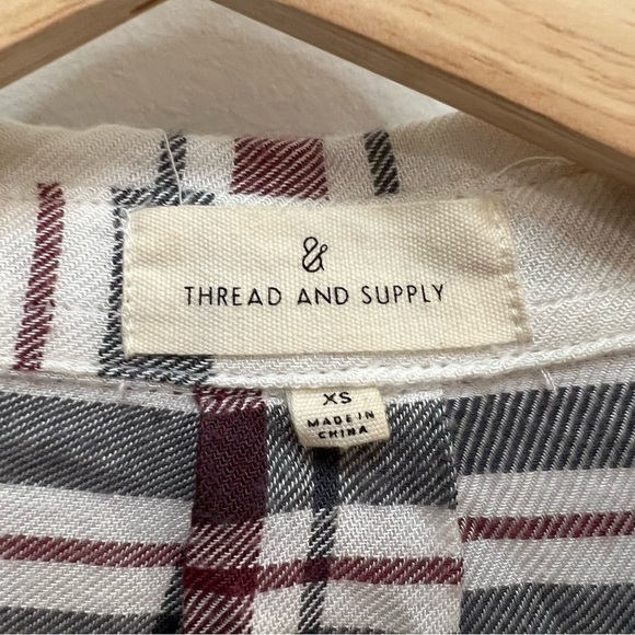 THREAD and Supply Plaid Tied Shirt - Picture 3 of 3